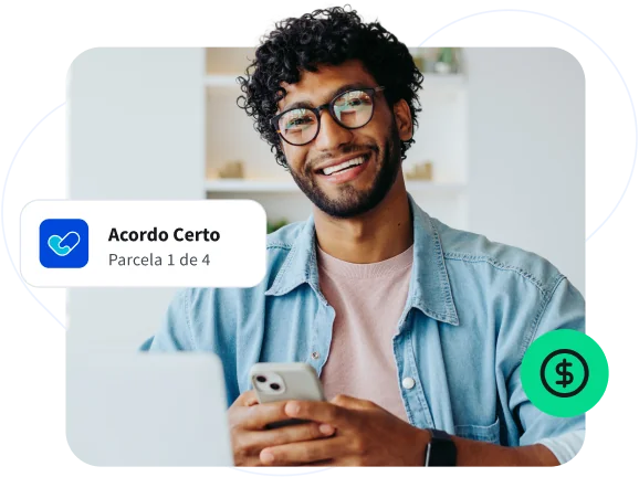 Um Homem e uma Mulher ambos felizes segurando seus smartphones