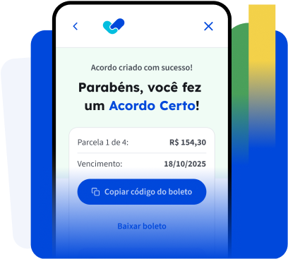 Celular fechando um acordo com sucesso no Mutirão das dívidas SCPC