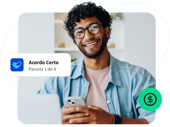 Um Homem e uma Mulher ambos felizes segurando seus smartphones